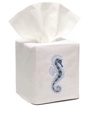 Tissue Box Cover, Embroidered Shell Collection - Image 18