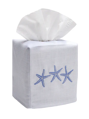 Tissue Box Cover, Embroidered Shell Collection - Image 4