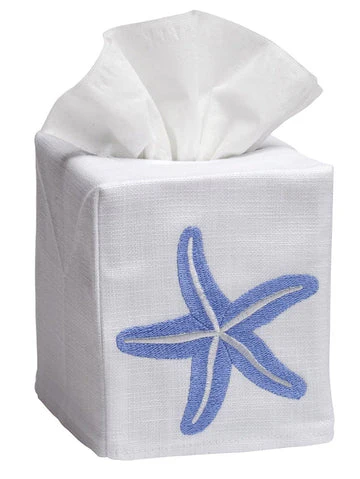 Tissue Box Cover, Embroidered Shell Collection - Image 7