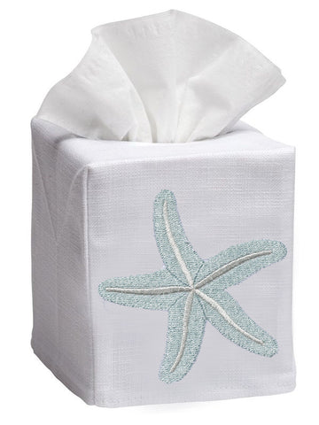 Tissue Box Cover, Embroidered Shell Collection - Image 8