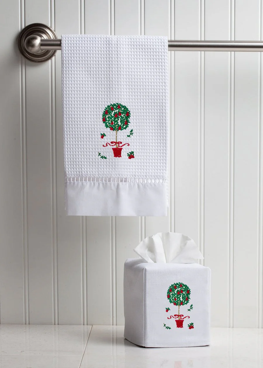 Tissue Box Cover, Embroidered Topiary - Image 14