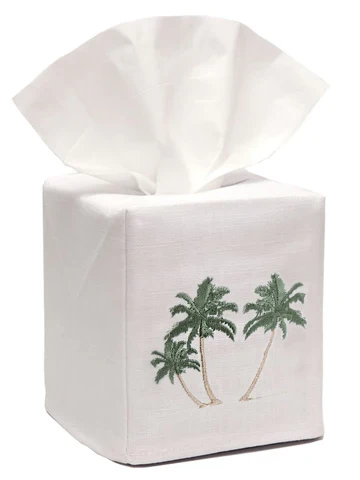 Tissue Box Cover, Embroidered Topiary - Image 7