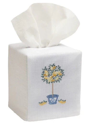 Tissue Box Cover, Embroidered Topiary - Image 8
