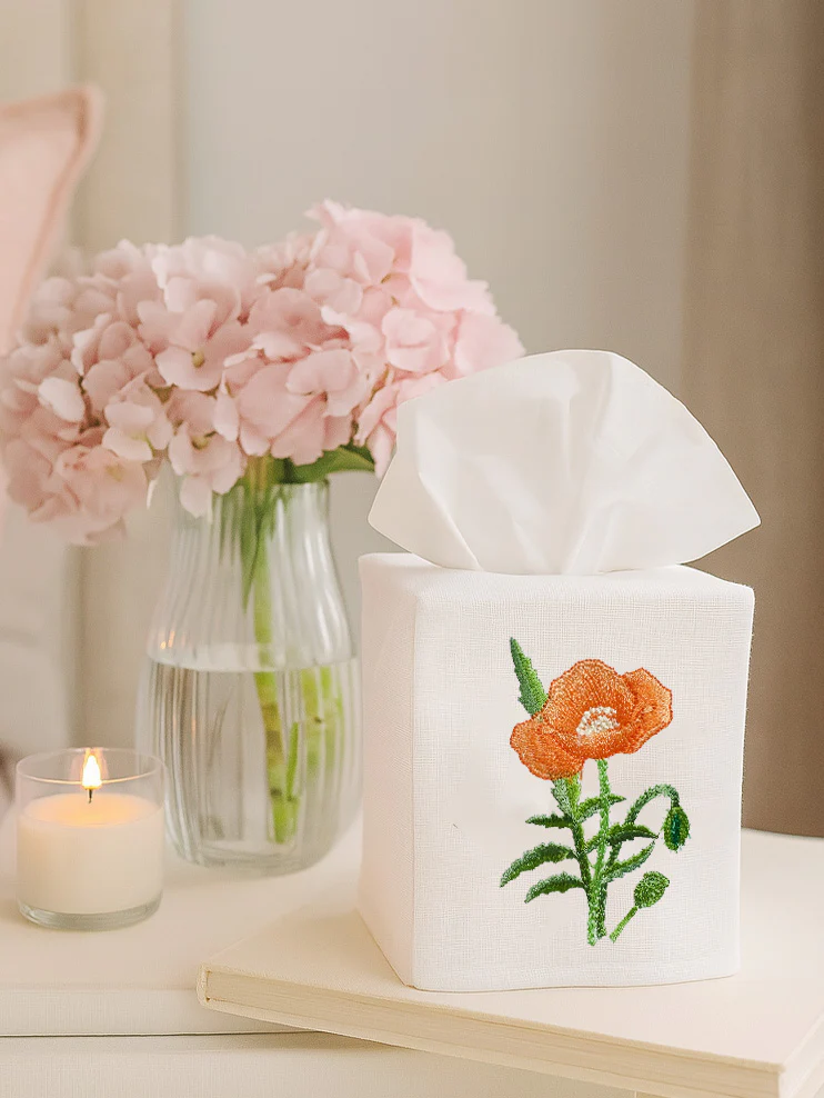 Tissue Box Cover, Floral & Whimsical - Image 2
