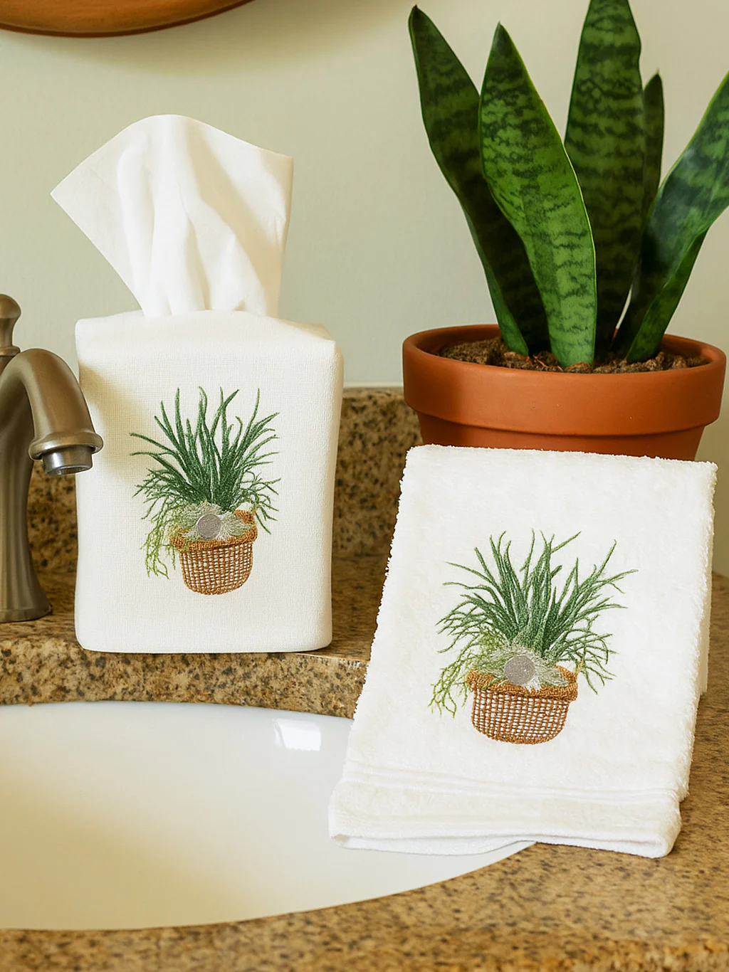 Tissue Box Cover, Seagrass & Seashells Basket - Image 4