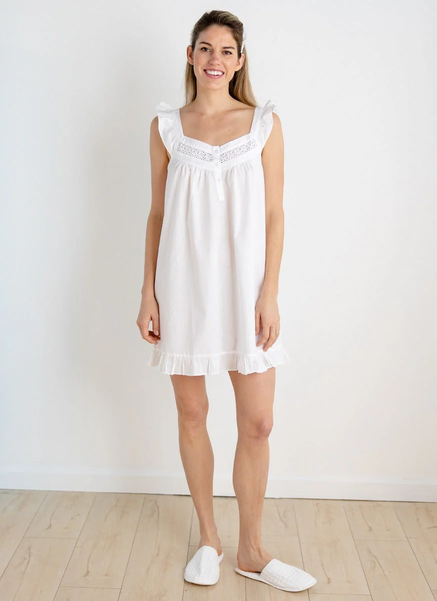 April White Cotton Nightgown - Image 5