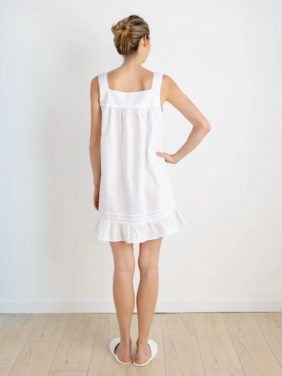 Jennifer White Cotton Nightgown - Image 3