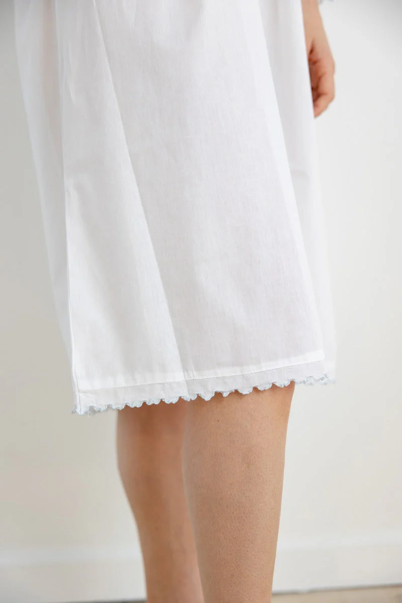 Emily White Cotton Nightgown - Image 4