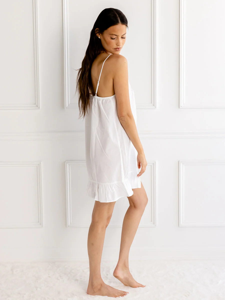 Madeline White Cotton Nightgown - Image 5