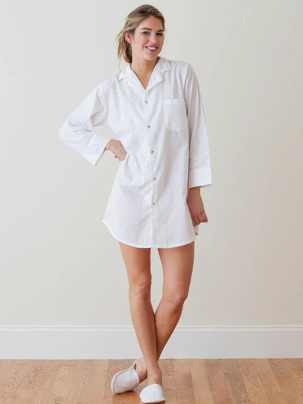 White Cotton Nightshirt - Image 11