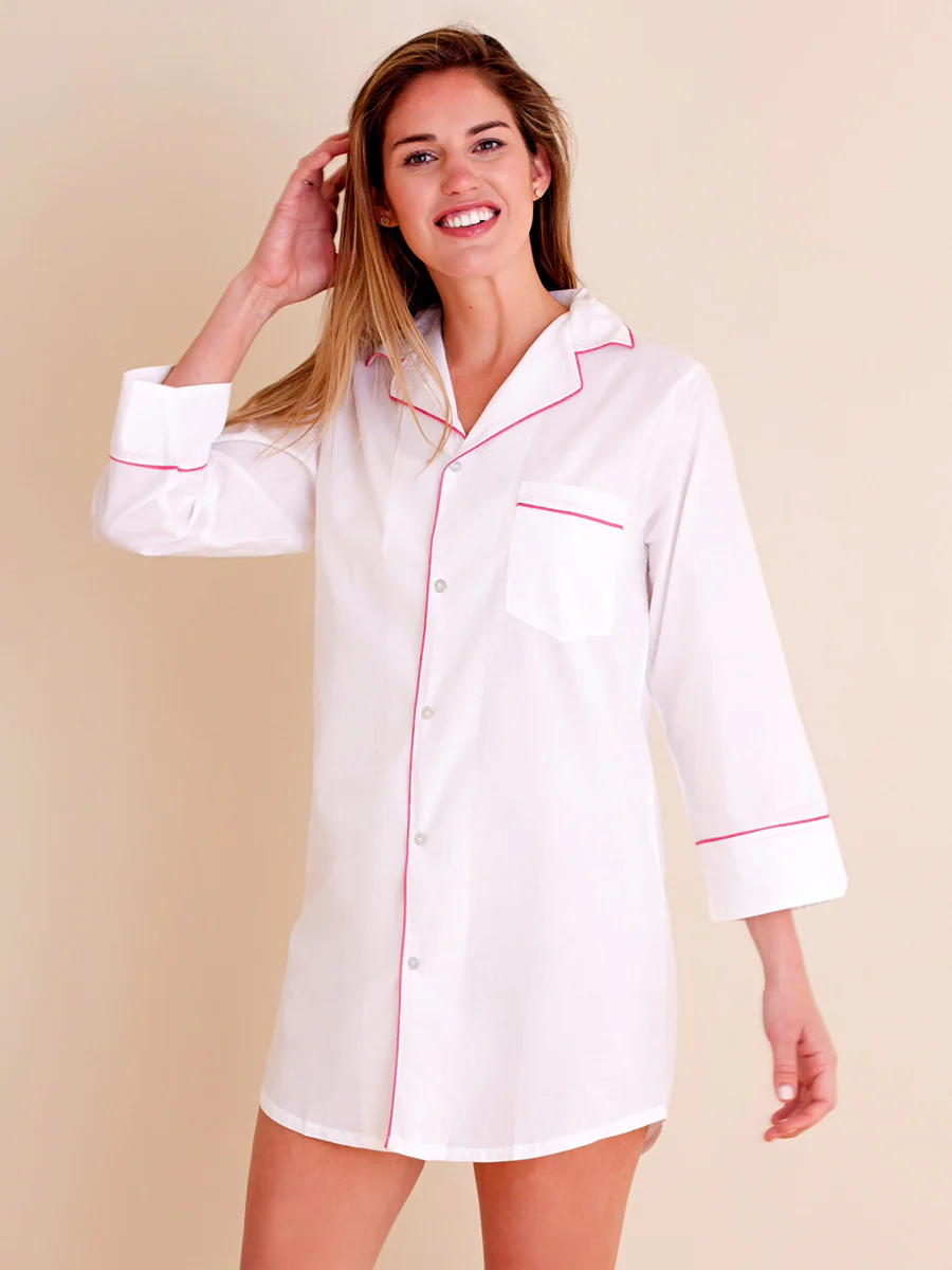 White Cotton Nightshirt - Image 12