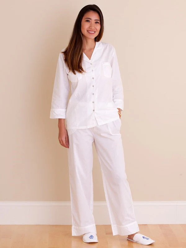 Lori Jayne White Cotton Pajamas - Image 3