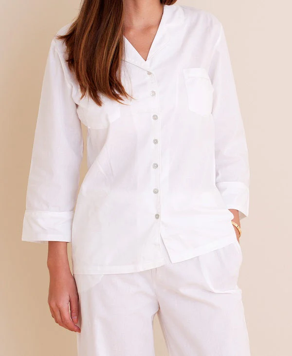 Lori Jayne White Cotton Pajamas - Image 4